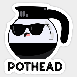 Pothead Cute Coffee Pot Pun Sticker